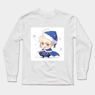 blue saber padoru Long Sleeve T-Shirt